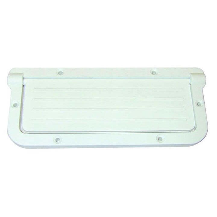 TH Marine Large Rectangular Scupper  White LRS2DP