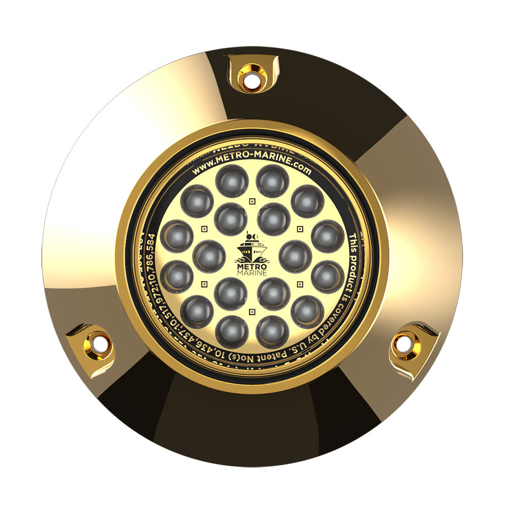 Metro Marine HighOutput Submersible Underwater Light wIntelligent Monochromatic LEDs  Green 90 Beam FBMR1G390