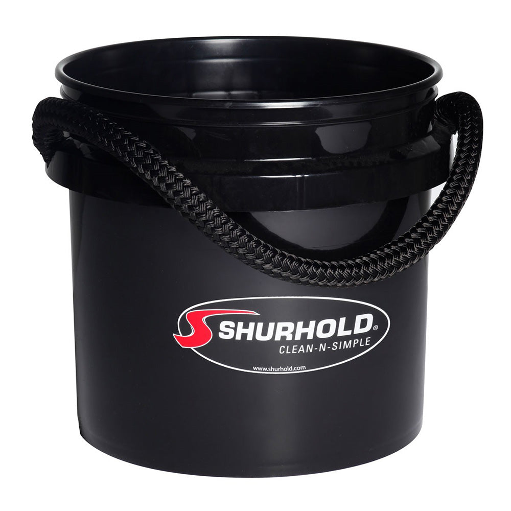 Shurhold Worlds Best Rope Handle Bucket  35 Gallon  Black 2432