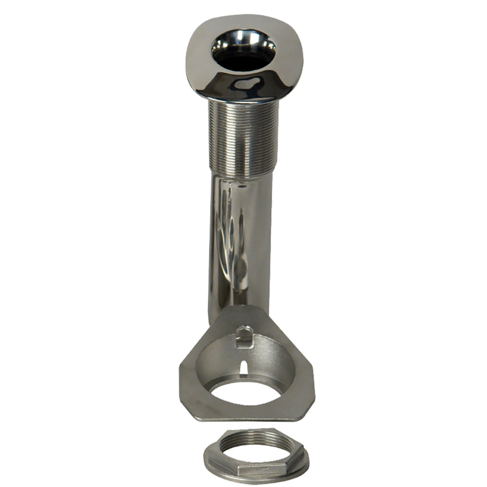 CE Smith 80 Series Screwless Flush Mount Rod Holder  15 Degree  Stainless Steel  Cast Bottom  Black Liner 53687C