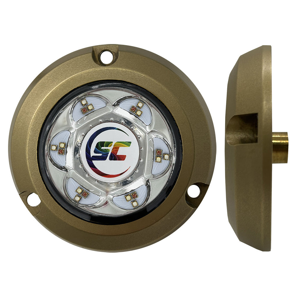 ShadowCaster SC2 Series Bronze Surface Mount Underwater Light  FullColor SC2CCBZSM