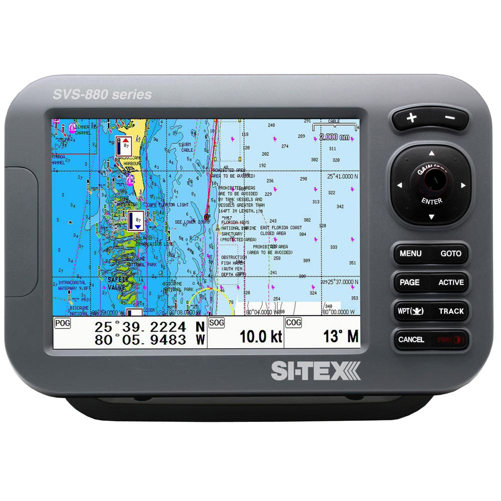 SITEX GPS ChartDual Frequency 600W Sonar System  8 Color LCD wInternal  External GPS Antenna  CMAP 4D Card SVS880CFE