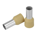 Pacer Beige 2 AWG Wire Ferrule  16mm Length  10 Pack TFRL216MM10