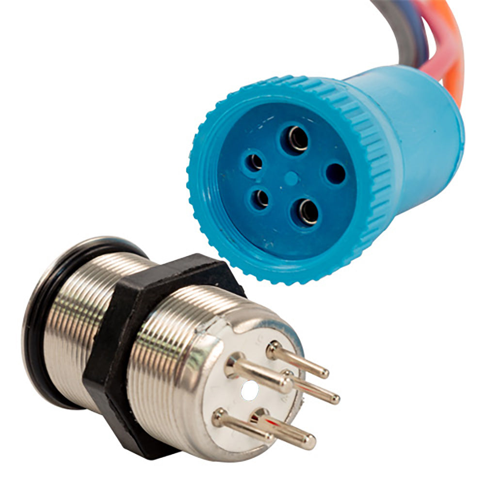 Bluewater 22mm Push Button Switch  OFFONON NavAnc Contact  BlueGreenRed LED  4 Lead 905931144