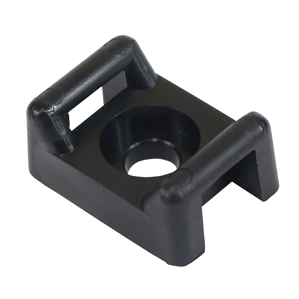 Pacer Screw Down Cable Tie Mount  10 Screw Mount Method  Black  100 Pack CTM3S10BK100