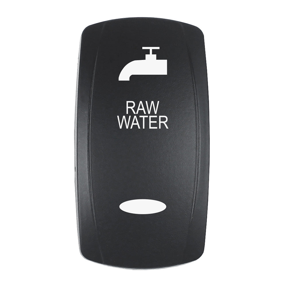 Pacer Actuator  RAW WATER fV Series Contura Switches  Black  Laser Etched TopBottom Light EV2LERAW