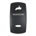 Pacer Actuator  WASHDOWN fV Series Contura Switches  Black  Laser Etched TopBottom Light EV2LEWSHDWN