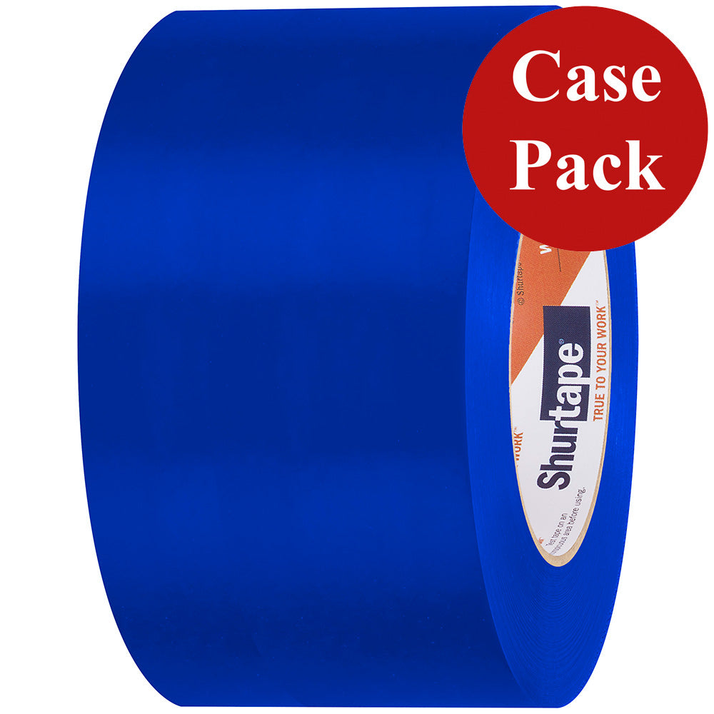 Shurtape UVResistant Marine Heat Shrink Tape  72MM x 55M Roll  Straight Edge Blue Case of 16 Rolls 105739C