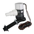 Commodore 1100 GPH Angled Livewell Pump  12V CME311100L