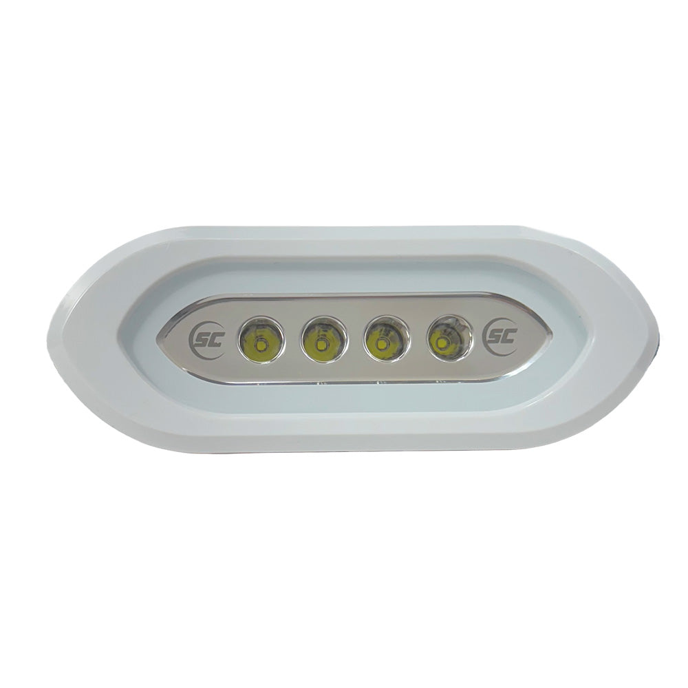 ShadowCaster Flush Mount Spreader Light  White Housing  White SCMSLF4XGWWH