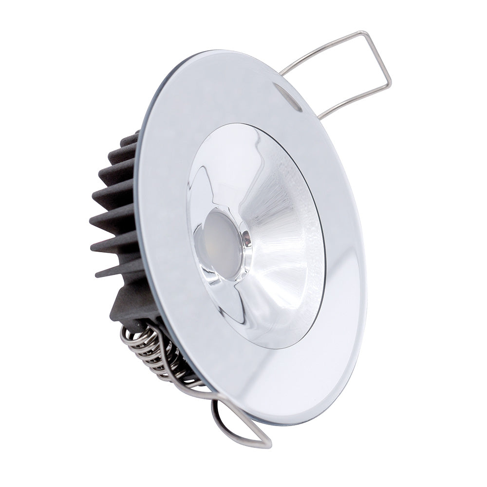Lumitec Illusion Flush Mount LED Down Light  White  NonDimming  White Housing  MIrrored Housing 117143