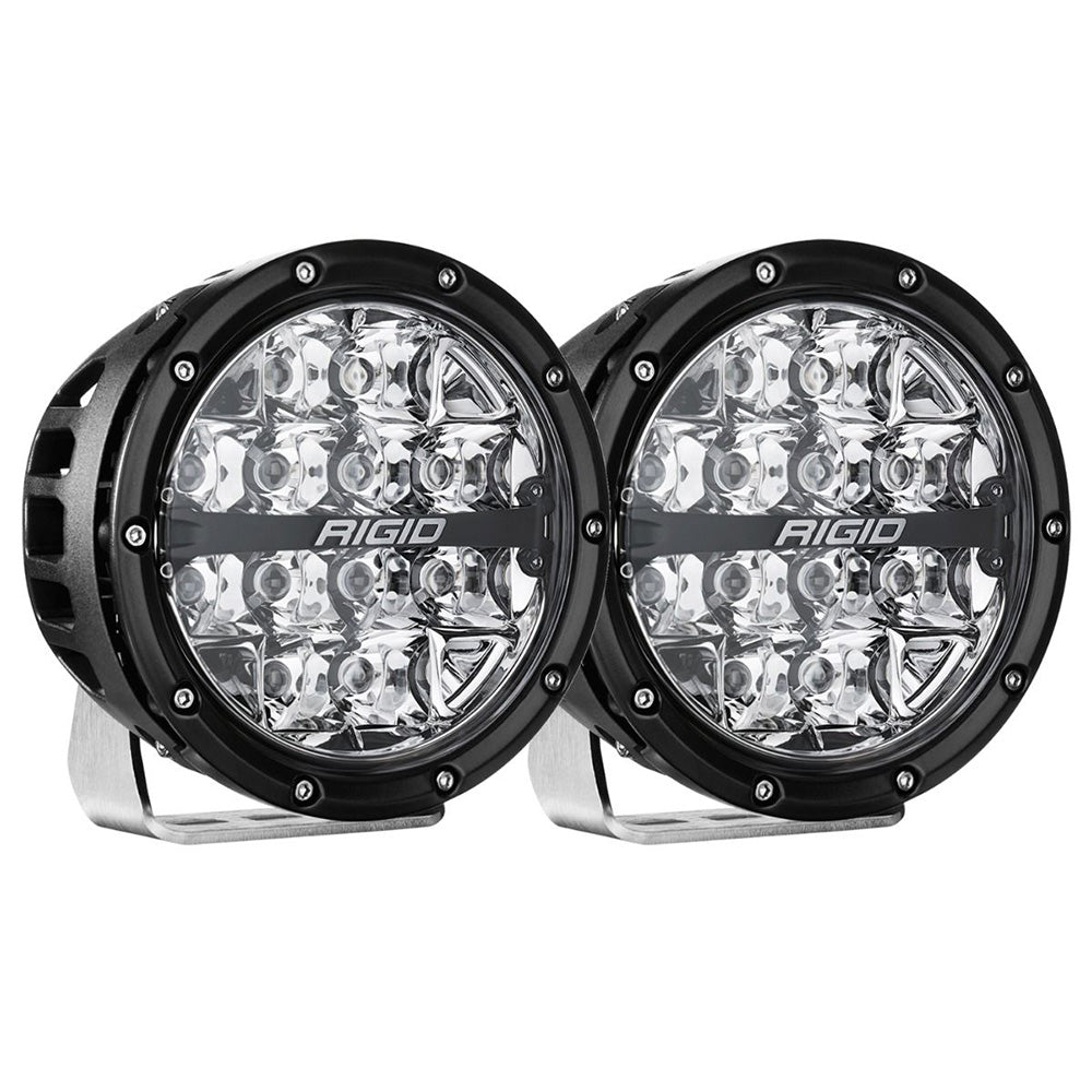 RIGID Industries 360Series RGBW 6 Offroad Lamp Spot Beam wRGBW Backlight Pods  Set of 2 36412