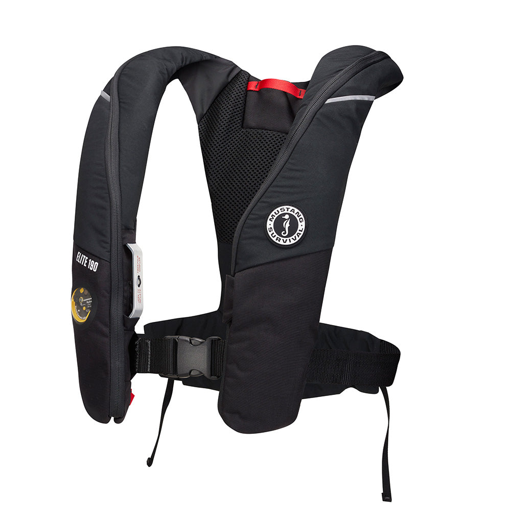 Mustang Elite 190 Offshore Inflatable PFD  Black MD3170130