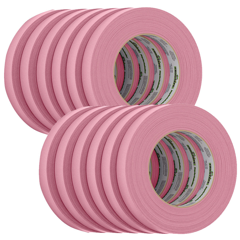 FrogTape CP 325 MediumHigh Adhesion Masking Tape  18MM x 55M x 12Pack  Pink  Rated f325F 106025