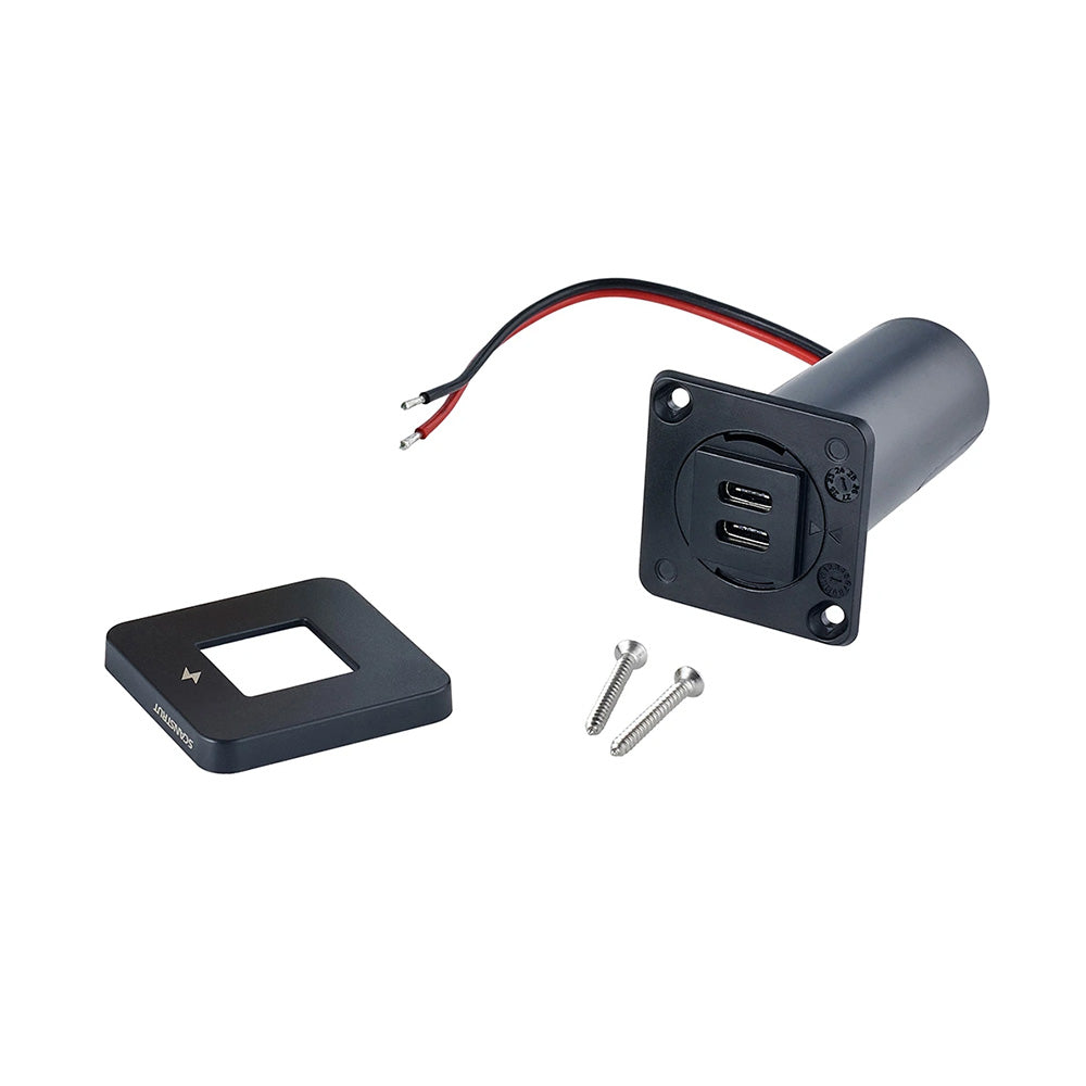 Scanstrut TILE USBC Interior Charging Socket  1224V  Black Bezel SCTILE20