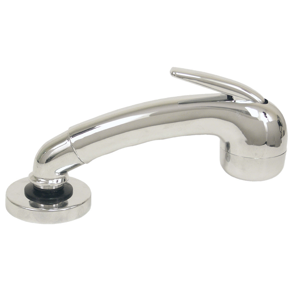 Scandvik Chrome Euro Sprayer w6 Black Nylon Hose 14041
