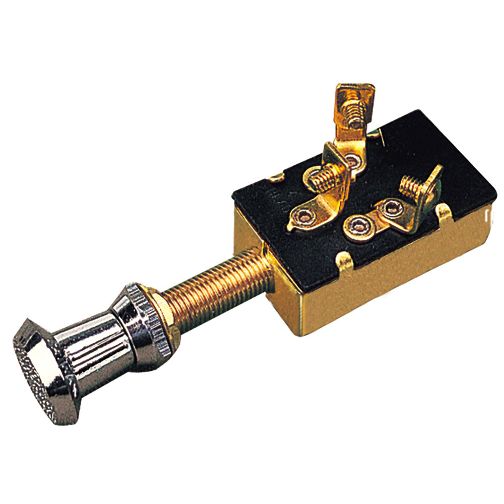 SeaDog 3 Position 1 Circuit PushPull Switch  Stamped Brass 4204101