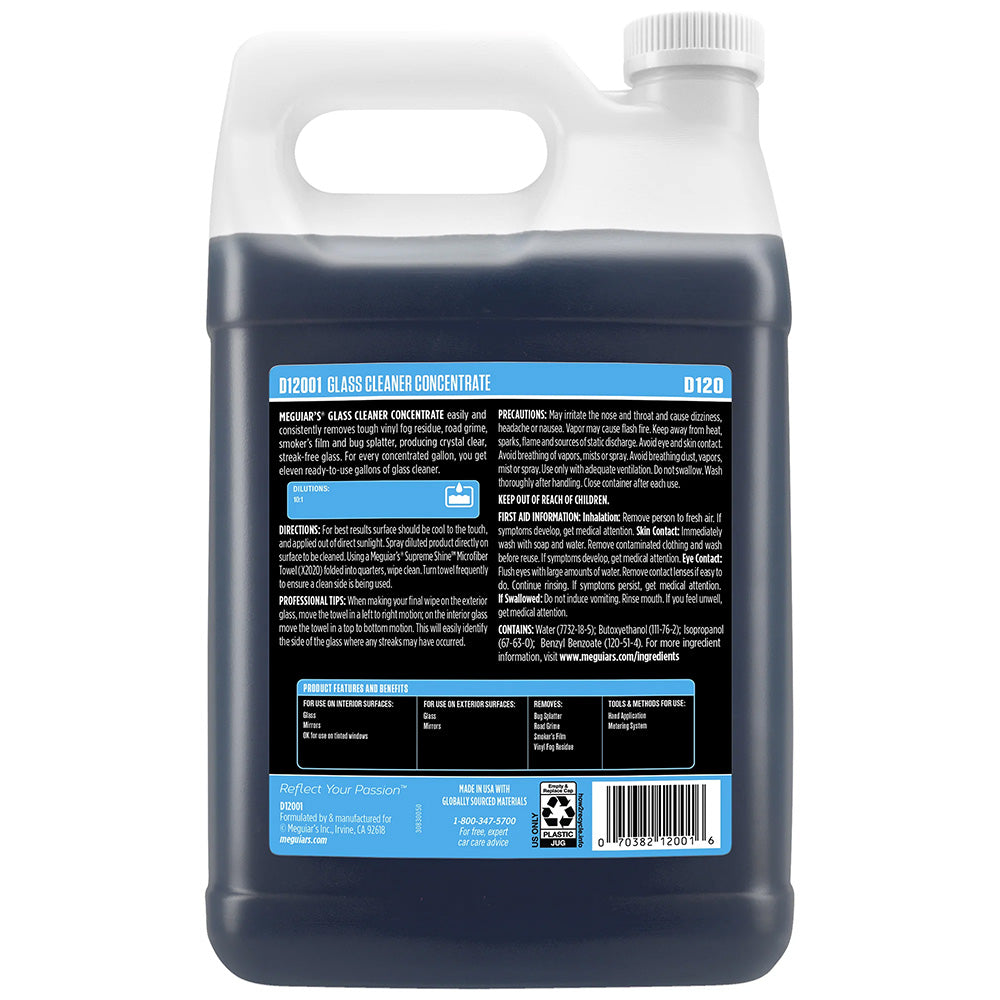 Meguiars Glass Cleaner Concentrate  1 Gallon D12001