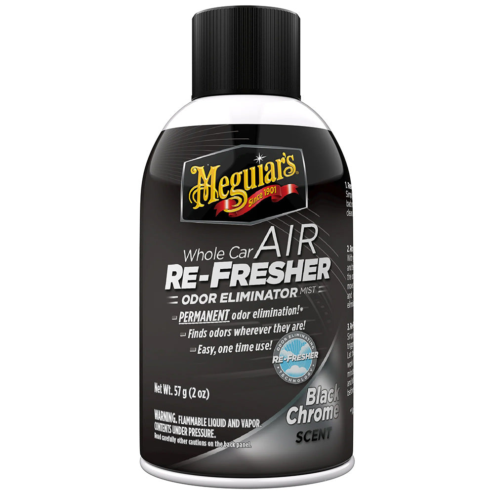 Meguiars Whole Car Air Refresher Odor Eliminator  Black Chrome Scent G181302