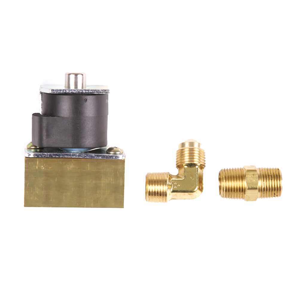 Trident Marine 12VDC LowPressure Brass Solenoid ShutOff Valve 38 Female Ports  2 Brass Connection Fittings 130077062KIT