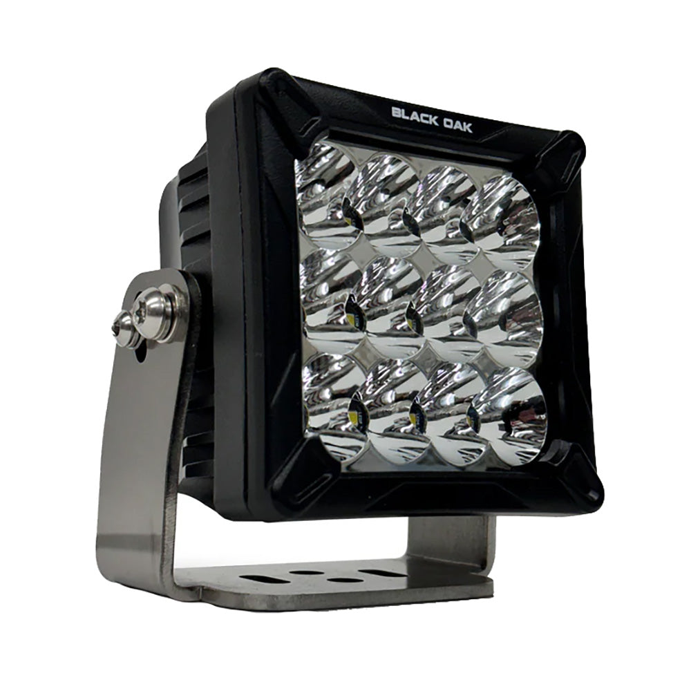 Black Oak 4 LED Pod Light  Black Housing  Bracket Mount  120W  Combo Beam 4CPOD