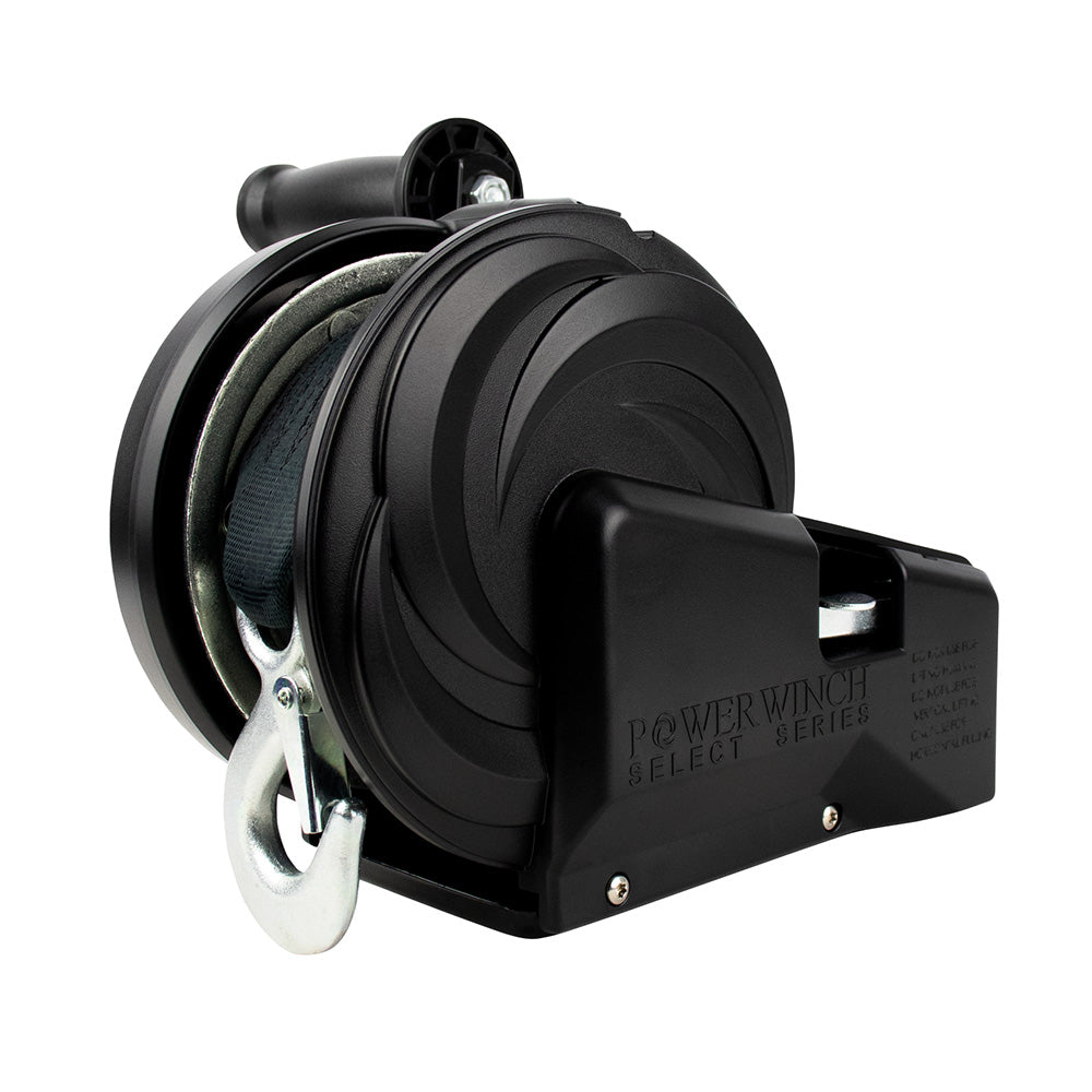 Powerwinch Select Series Winch 2000lb 2 Speed 6 Crank Arm  Carbon Black 21400W20006BR