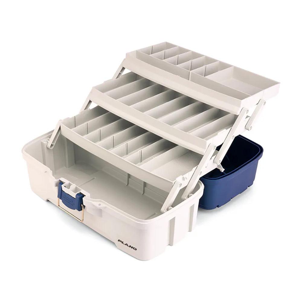 Plano ThreeTray Tackle Box  BlueWhite P000405