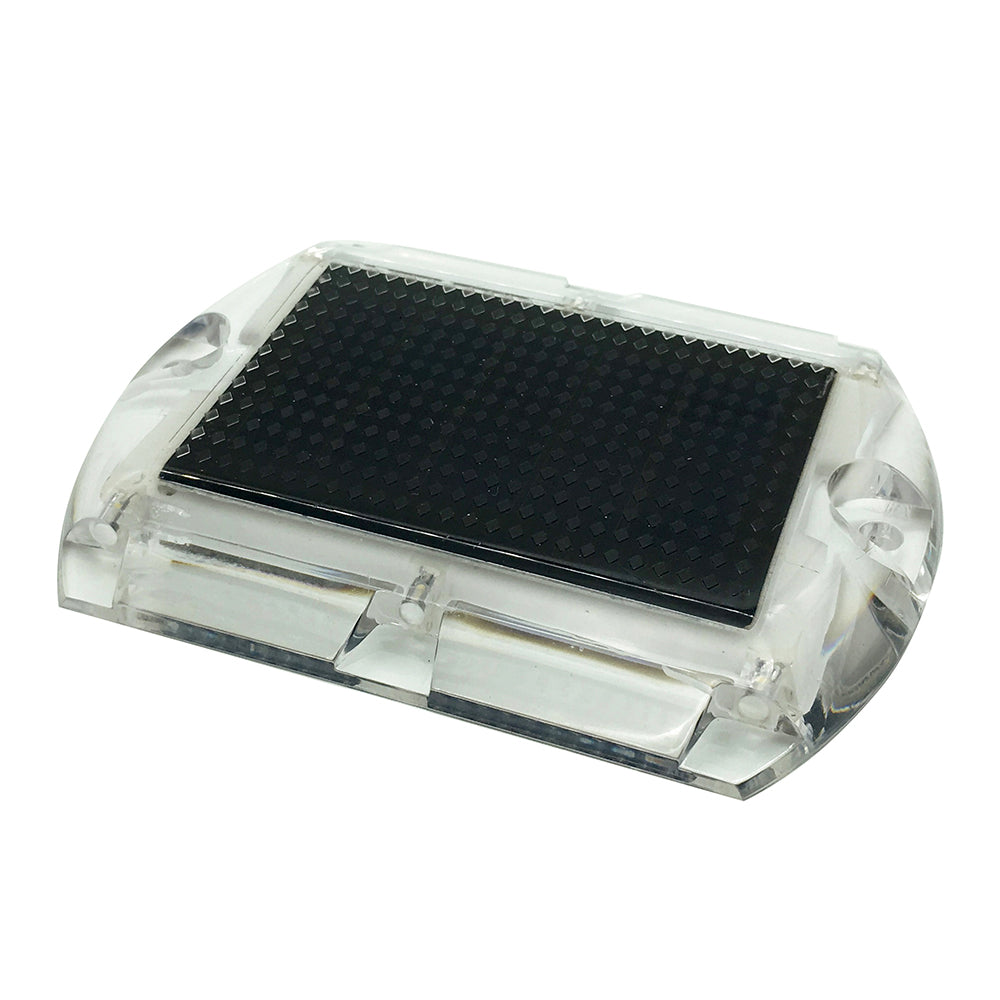 Hydro Glow 35 x 45 Rectangular LED Ultra Thin Solar Pathway Dock Light 3000K  Warm White S1WW