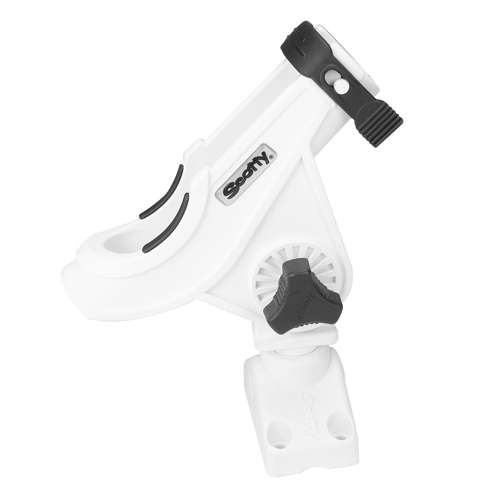 Scotty 280 Bait CasterSpinning Rod Holder w241 DeckSide Mount  White 280WH