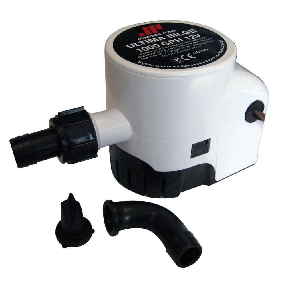 Johnson Pump Ultima Bilge 1000 GPH 34 Hose Dura Port 3247260003