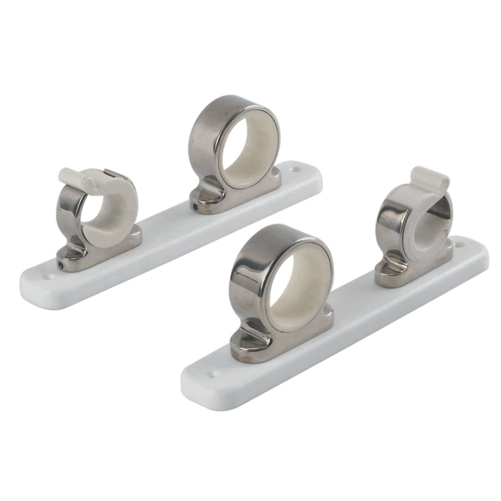 TACO 2Rod Hanger wPoly Rack  Polished Stainless Steel F1627511
