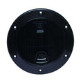 Beckson 4 Smooth Center ScrewOut Deck Plate  Black DP40B