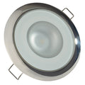 Lumitec Mirage  Flush Mount Down Light  Glass FinishPolished SS Bezel  2Color WhiteBlue Dimming 113111