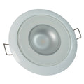 Lumitec Mirage  Flush Mount Down Light  Glass FinishWhite Bezel  Warm White Dimming 113129