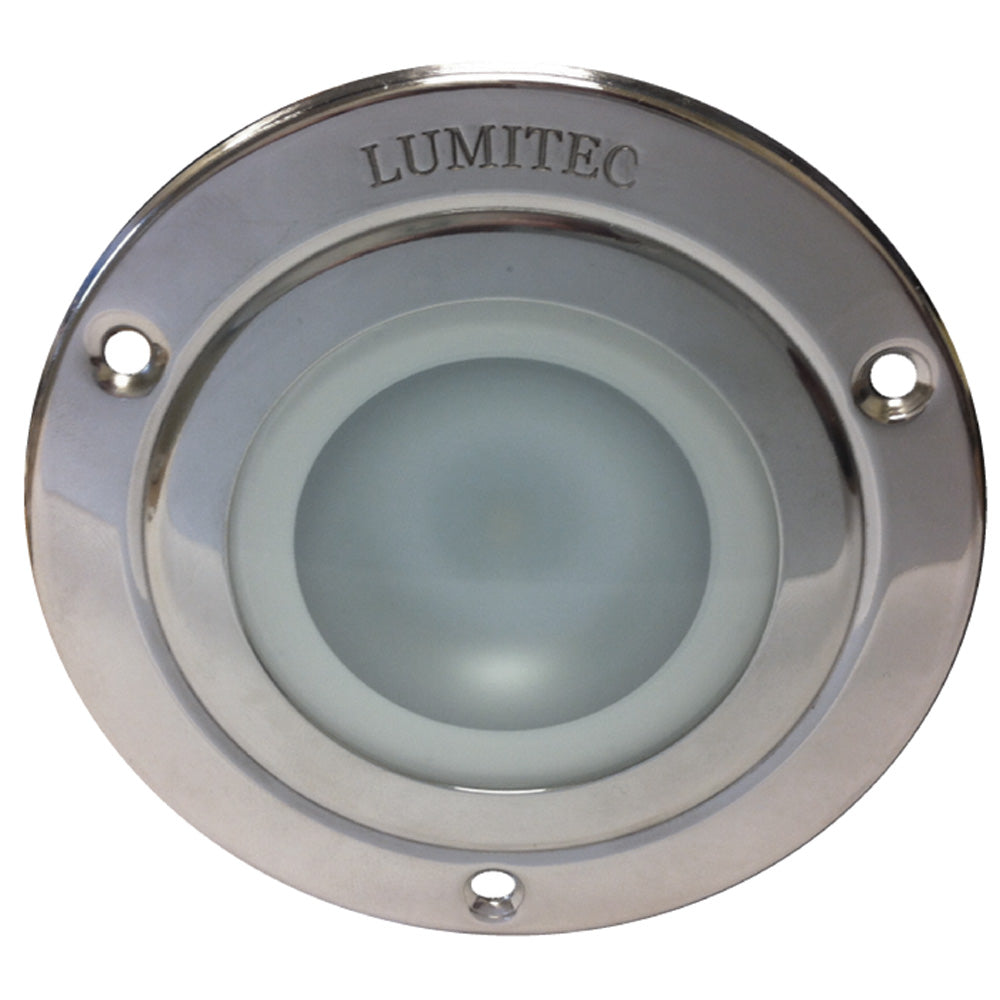 Lumitec Shadow  Flush Mount Down Light  Polished SS Finish  3Color RedBlue Non Dimming wWhite Dimming 114118