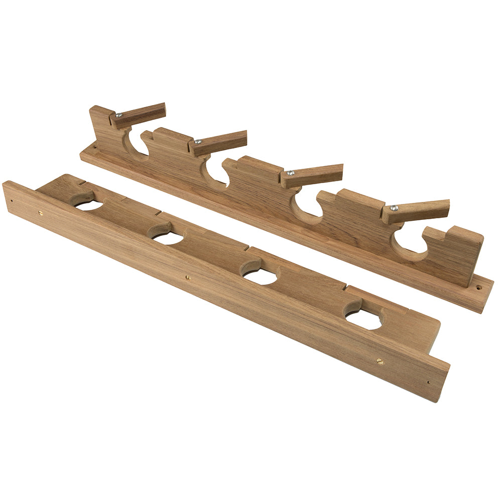 Whitecap Teak LockIn FourRod Storage Rack 60620