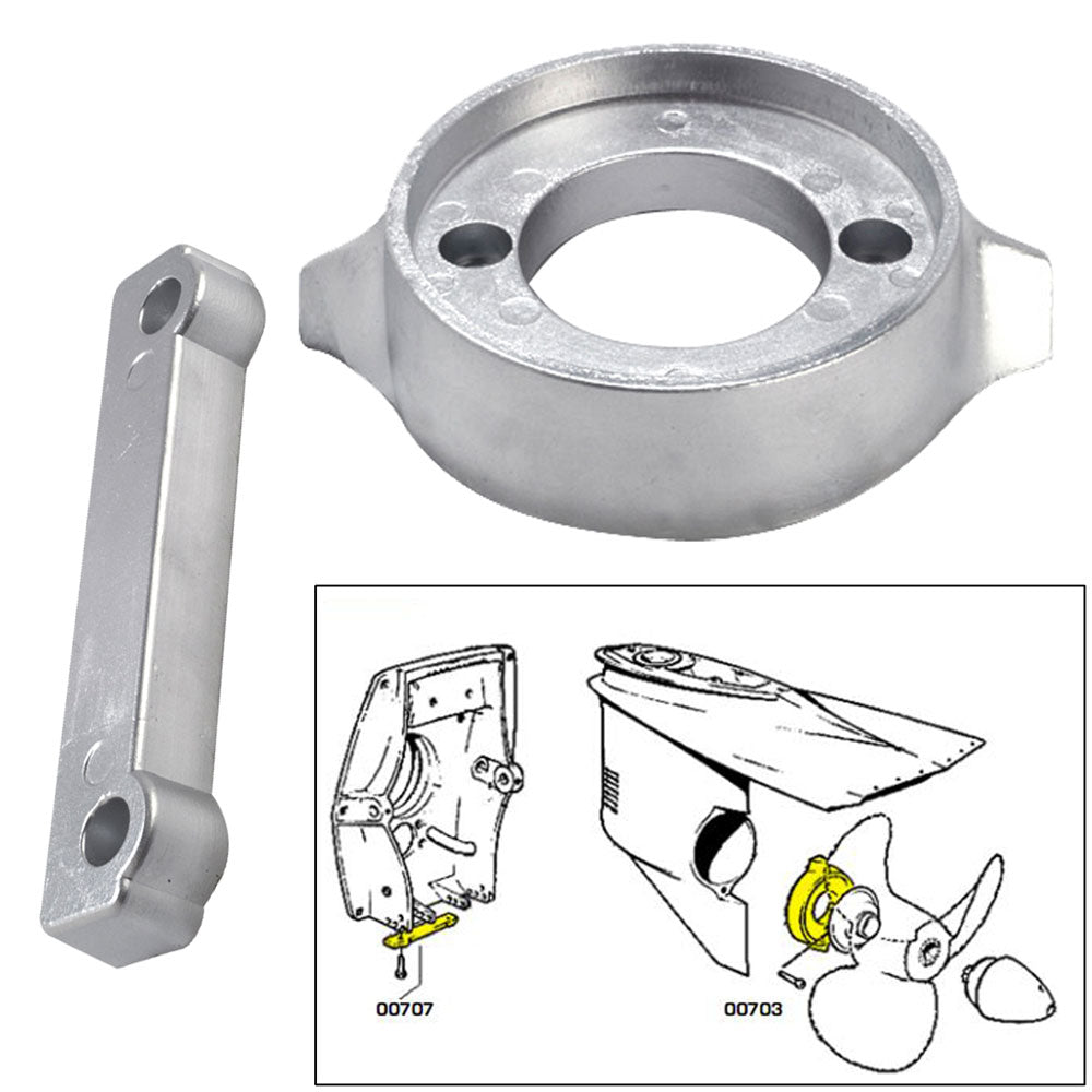 Tecnoseal Anode Kit wHardware  Volvo 280  Aluminum 20701AL