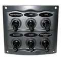 BEP Waterproof Panel  6 Switches  Grey 9006WP