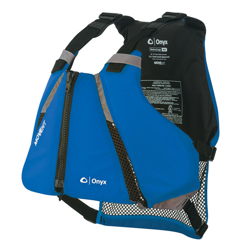 Onyx MoveVent Curve Paddle Sports Life Vest  ML  Blue 12200050004016