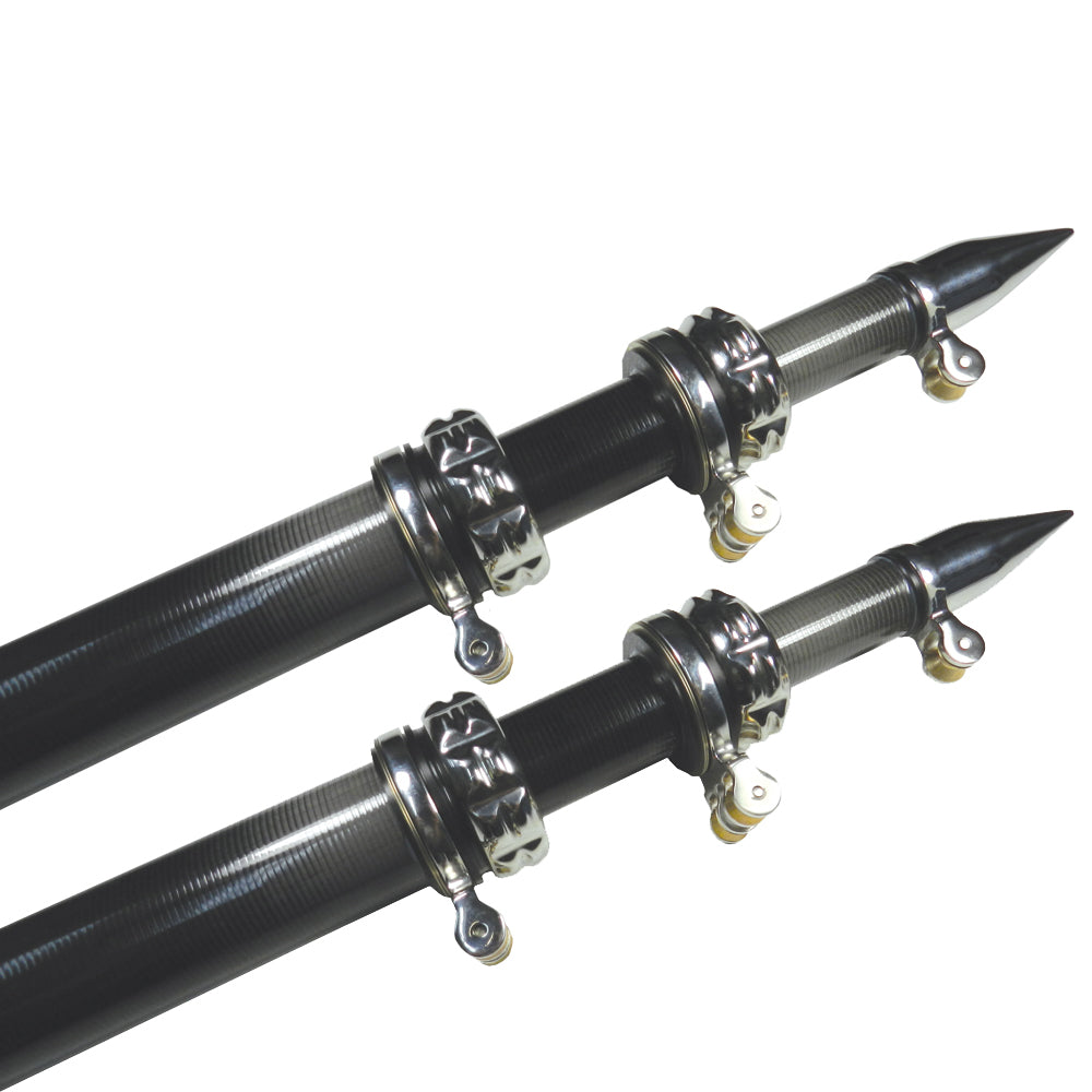 TACO 16 Carbon Fiber Outrigger Poles  Pair  Black OT3160CF