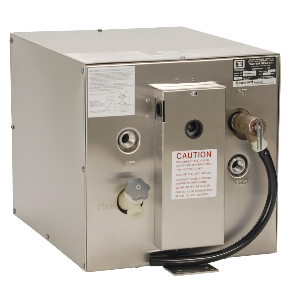 Whale Seaward 6 Gallon Hot Water Heater wRear Heat Exchanger  Stainless Steel  120V  1500W S700