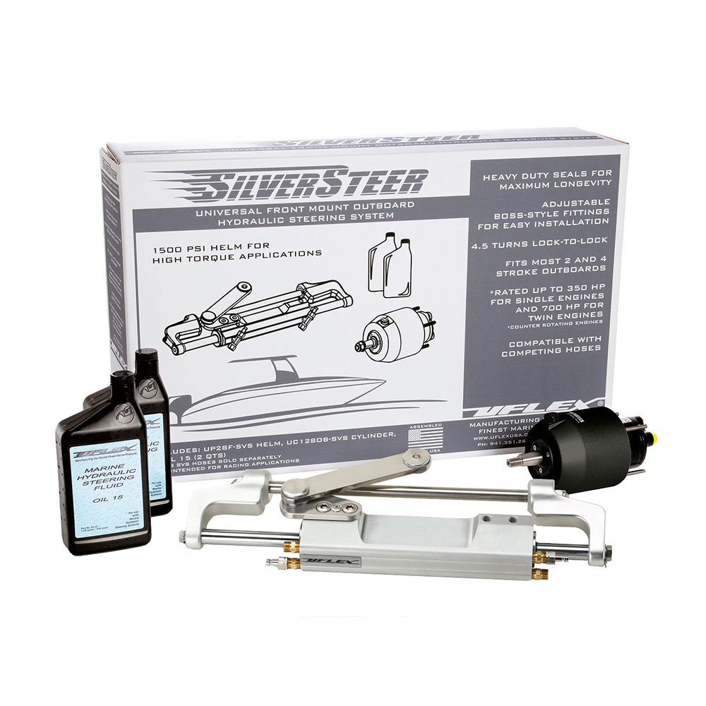 Uflex SilverSteer 20 HighPerformance Front Mount Outboard Hydraulic Steering System  1500PSI FM V2 SILVERSTEER20B