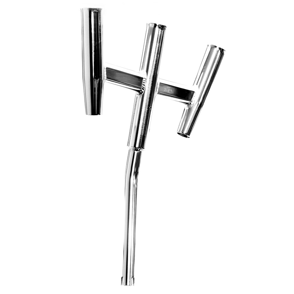 Tigress Triple Aluminum Kite Rod Holder  Bent Butt  Polished 88158