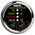 FireboyXintex Propane Fume Detector wPlastic Sensor  Solenoid Valve  Chrome Bezel Display P1CSR