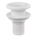 Attwood Plastic ThruHull Fitting  112  White 38753