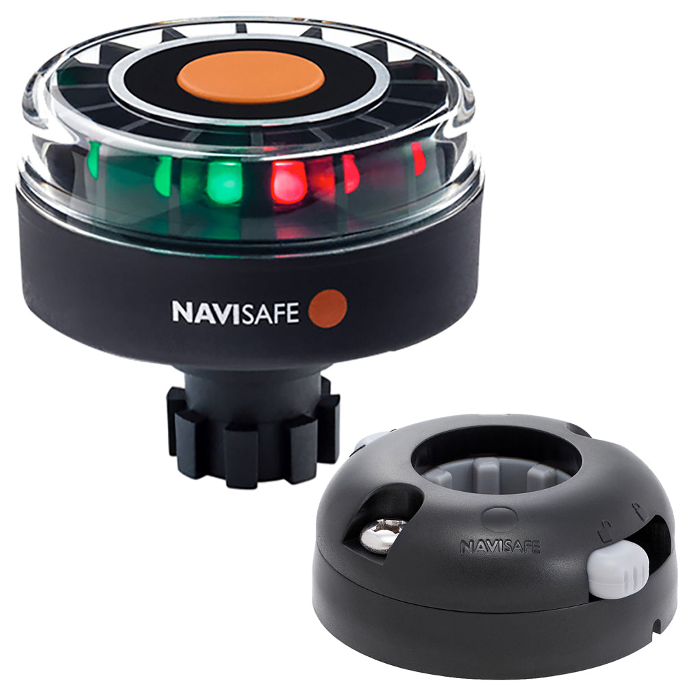 Navisafe Navilight Tricolor 2NM wNavibolt Base  Horizontal Mount  Black 342KIT7