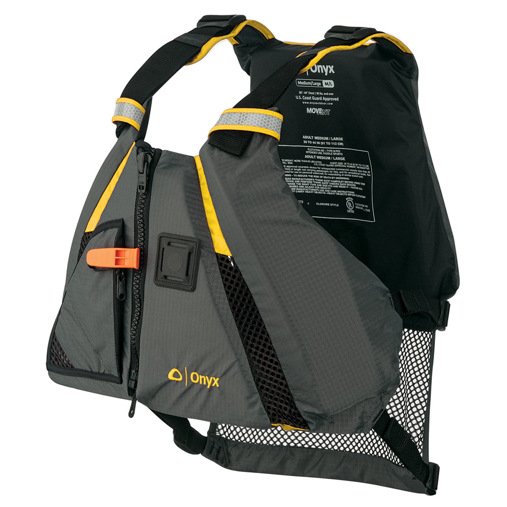 Onyx MoveVent Dynamic Paddle Sports Vest  YellowGrey  XL2XL 12220030006018