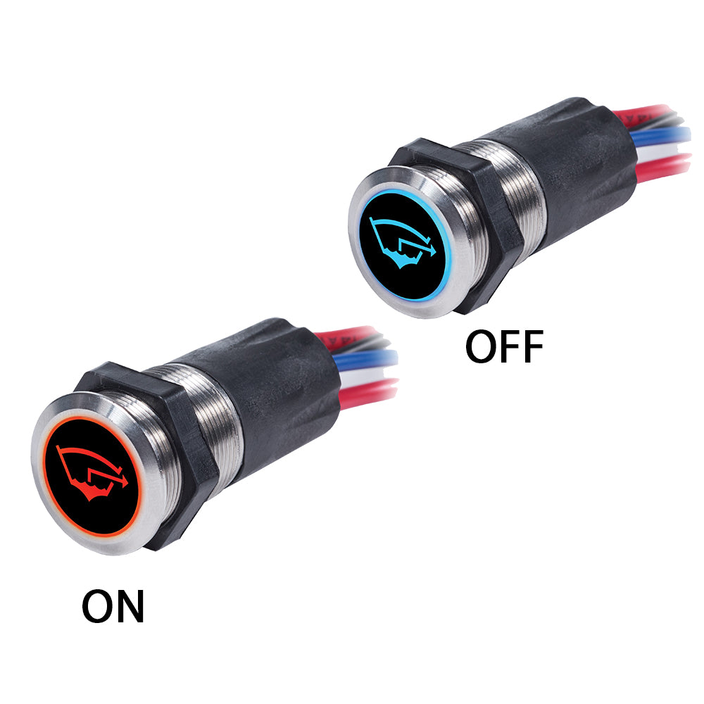 Blue Sea 4180 Backlit Push Button Switch OFFON  15A 4180