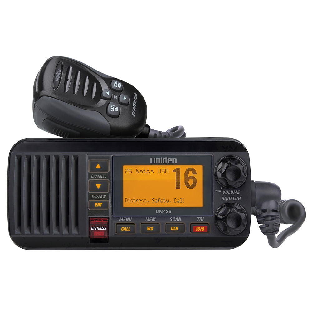 Uniden UM435 Fixed Mount VHF Radio  Black UM435BK