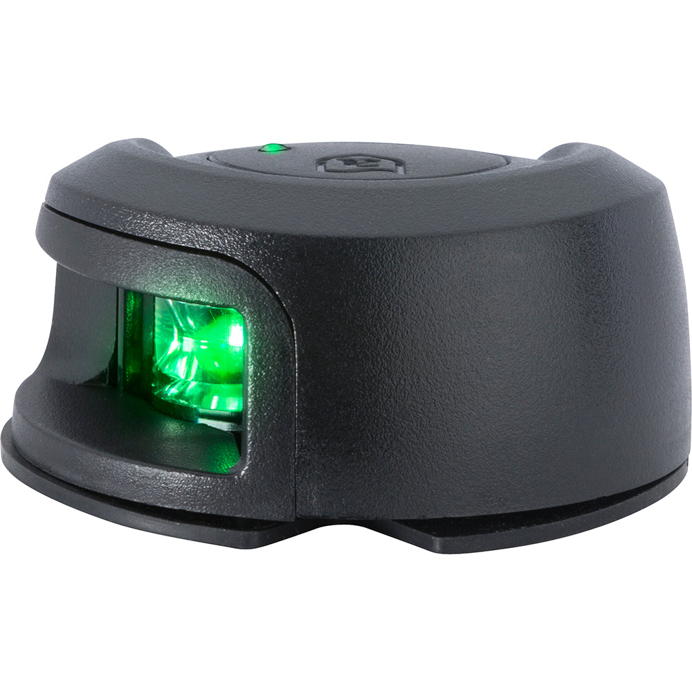 Attwood LightArmor Deck Mount Navigation Light  Black Composite  Starboard green  2NM NV2012PBG7